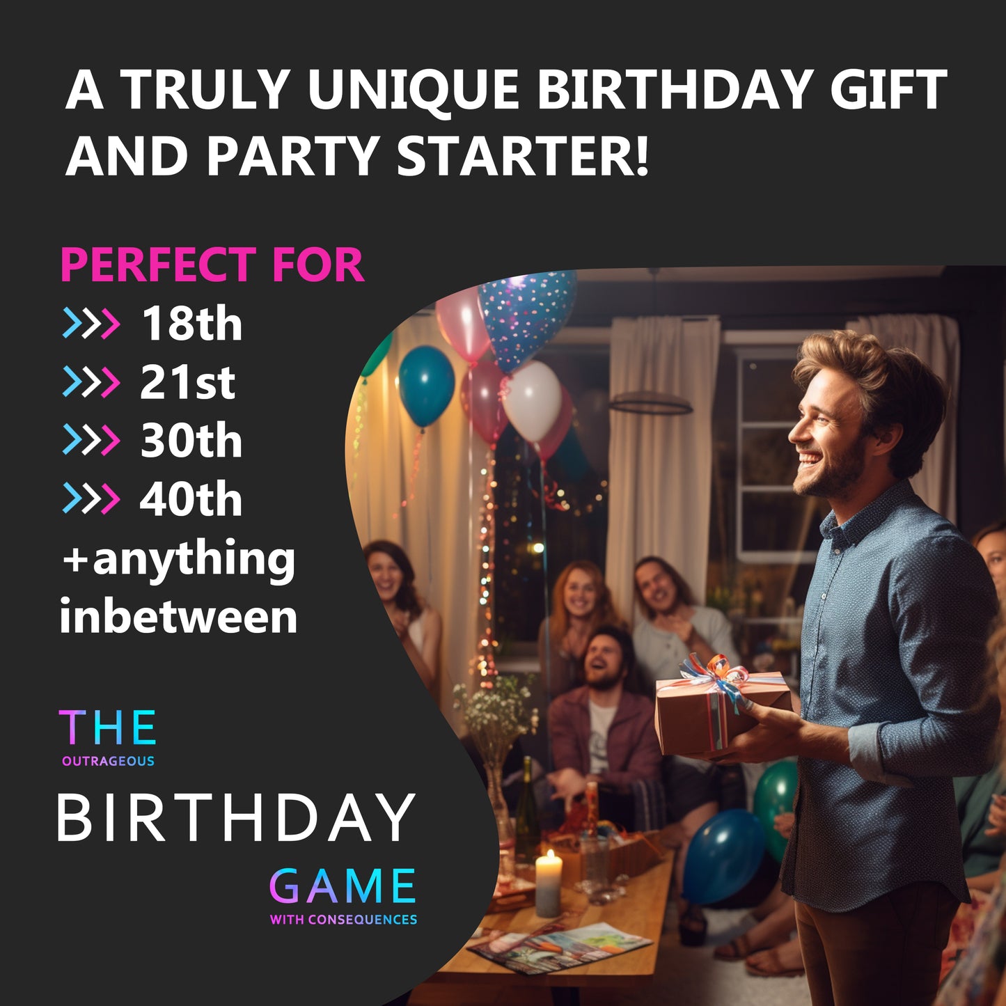 The Outrageous Birthday Card Game | Adult Games for Birthdays | Party Games | Birthday Gifts for Women & Men, Party Gift Ideas for Him or Her, Boyfriend and Girlfriend | Fun Card Games for Adults